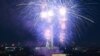 Fireworks explode over Lincoln Memorial, Washington Monument and U.S. Capitol, at the National Mall, during the Independence Day celebrations, in Washington, on July 4, 2021.