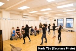 In this 2018 photo, actors rehearse in a studio. (Courtesy Photo: Haris Tjio)