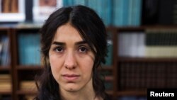 Nadia Murad au siège des Nations Unies à New York, États-Unis, le 9 mars 2017.