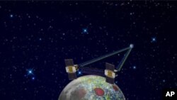 美國太空總署在2011年12月31號和今年1月1號發射了兩個探月航天器