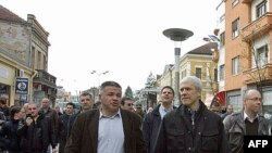 Predsednik Srbije Boris Tadić tokom boravka u Kraljevu, 15. april 2011.