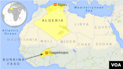A map showing the place where the Air Algerie airplane left and its destination