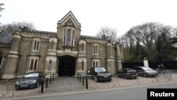 A general view of Highgate Cemetery in London, Britain, March 29, 2017, where singer George Michael's funeral took place Wednesday.