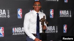Russell Westbrook, MVP 2017, New York, le 26 juin 2017. (Brad Penner-USA TODAY Sports)