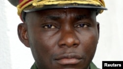 General Gabriel Amisi, the new regional commander of the Congo's 8th military region in eastern Democratic Republic of Congo poses at his base in Goma December 19, 2004. 