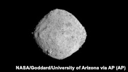 This November 16, 2018, image provide by NASA shows the asteroid Bennu. 