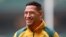 Australia's Israel Folau during the captain's run at Twickenham Stadium, London, Nov. 23, 2018.