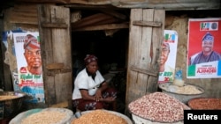 Latefat Alao, une femme musulmane Yoruba, au marché de Beere à Ibadan, dans le sud-ouest du Nigeria, le 29 janvier 2015. 