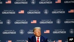 President Donald Trump speaks during a roundtable discussion about "Transition to Greatness: Restoring, Rebuilding, and Renewing," at Gateway Church Dallas, in Dallas, June 11, 2020.