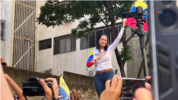 Tras meses en clandestinidad: María Corina Machado reaparece en la protesta de Caracas contra Maduro