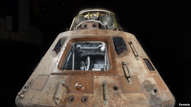Módulo del comando Apollo 11 Columbia. [Foto: Cortesía, Eric Long, Museo del Aire y del Espacio/Smithsonian].