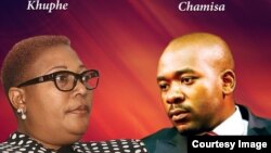 Mutungamiri weMDC-T, Muzvare Thokozane Khupe nemutungamiri weMDC, VaNelson Chamisa vari kurwira kutungamira MDC yakasiiwa naVaMorgan Tsvangirai.