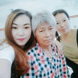 中國湖北鄖西訪民柯大英及兩個女兒（柯大英提供圖片)