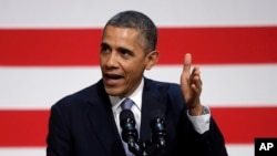 바락 오바마 미국 대통령이 26일 샌프란시스코의 민주당 기금모금 행사에서 연설하고 있다.