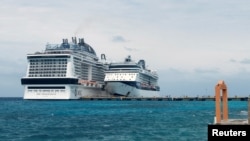 El operador del crucero Meraviglia, MSC Cruises, dijo que no se habían detectado casos a bordo, solo un pasajero con gripe.