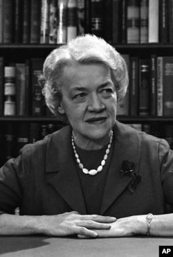 Sen. Margaret Chase Smith (R-Maine) in Washington in March 1964, who is campaigning for the Republican presidential nomination. (AP Photo)