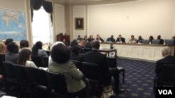 Congressional hearing on Zimbabwe at the U.S Capitol Hill in Washington DC. (Photo: Ndimyake Mwakalyelye)