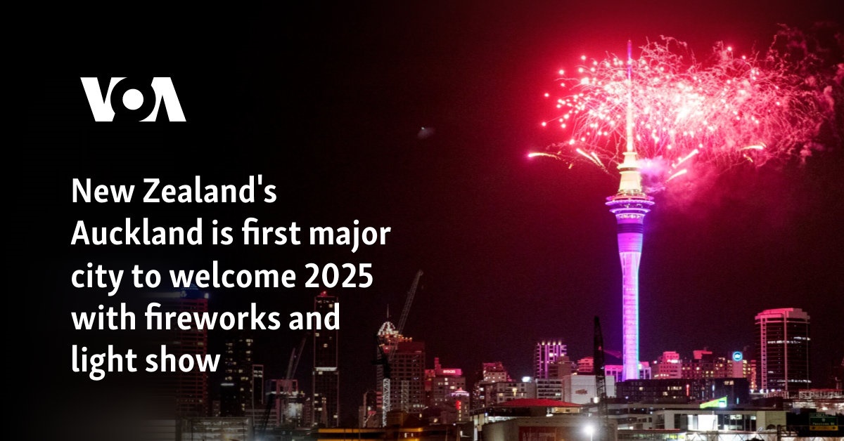 New Zealand's Auckland is first major city to welcome 2025 with fireworks and light show 