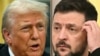 Kombinasi foto: Presiden AS Donald Trump dan Presiden Ukraina Volodymyr Zelensky 