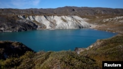 FILE - A land site with glacial mud is seen close to Nuuk, Greenland, September 10, 2021. REUTERS/Hannibal Hanschke