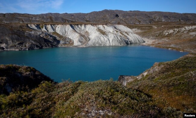 A land site with glacial mud is seen close to Nuuk, Greenland, September 10, 2021. REUTERS/Hannibal Hanschke