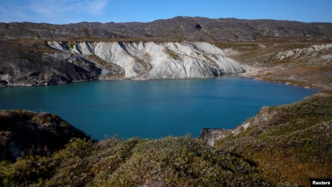 FILE - A land site with glacial mud is seen close to Nuuk, Greenland, September 10, 2021. REUTERS/Hannibal Hanschke