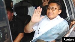 Anas Urbaningrum, mantan Ketua Umum Partai Demokrat resmi ditahan KPK dalam kasus korupsi Hambalang (foto: dok). 