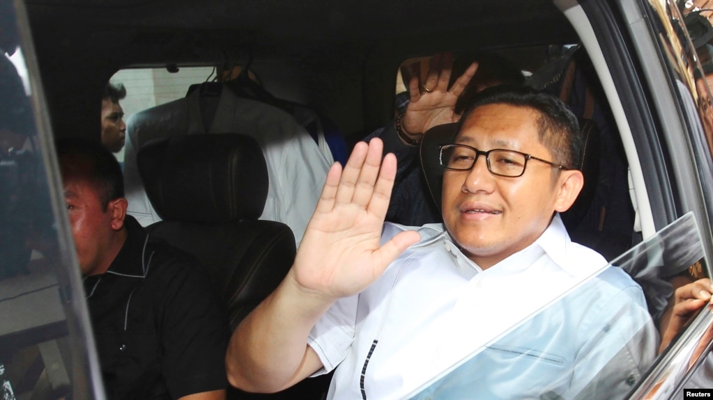 FILE - Anas Urbaningrum, mantan Ketua Umum Partai Demokrat resmi bebas bersyarat dari Lapas Sukamiskin, Bandung, 11 April 2023, setalah ditahan KPK dalam kasus korupsi Hambalang (foto: dok).