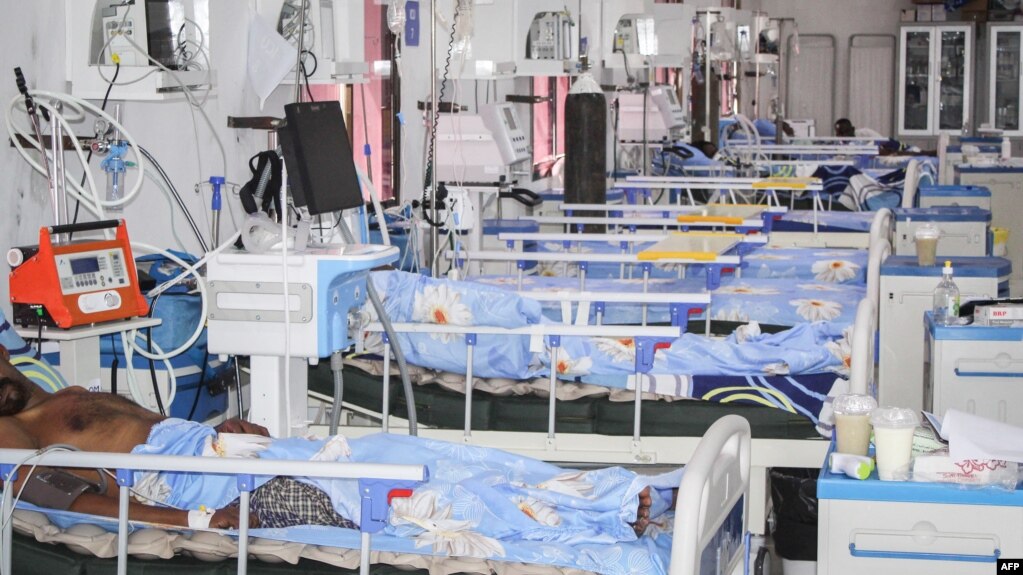 FILE - Beds are set for COVID-19 patients in the Intensive Care Unit at Martini Hospital in Mogadishu, Somalia, July 29, 2020.