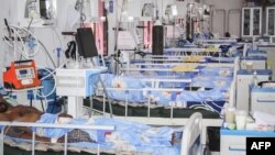 FILE - Beds are set for COVID-19 patients in the Intensive Care Unit at Martini Hospital in Mogadishu, Somalia, July 29, 2020.