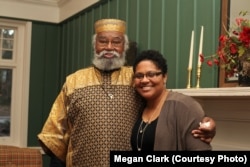 Rev. J. Samuel Williams, Jr., who joined the 1951 student strike that helped end school segregation, said a prayer at the swearing-in ceremony for Megan Clark, Prince Edward County's first African American chief prosecutor.