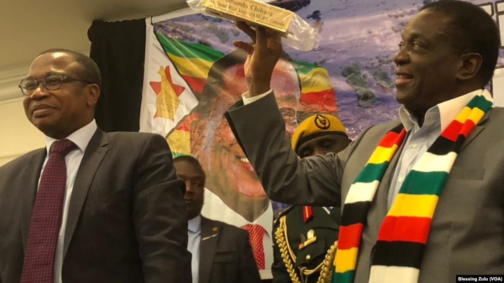 Zimbabwe President Emmerson Mnangagwa and Finance MInister Mthuli Ncube.