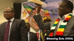 Zimbabwe President Emmerson Mnangagwa and Finance MInister Mthuli Ncube.