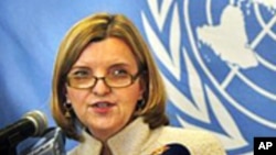 Karin Landgren, représentante spéciale du Secrétaire général de l'ONU au Libéria (AP)