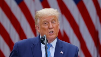 Tổng thống Donald Trump nói về kế hoạch xét nghiệm COVID-19 của chính phủ tại Vườn Hồng Toà Bạch Ốc ngày 28/9/2020.

