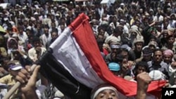 Anti-government protesters in Sana's, Yemen, April 25, 2011