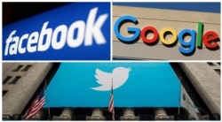 Logo Facebook, Google dan Twitter. (Foto:Reuters)