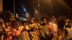 Residentes de Goma em fuga