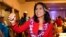 FILE - In this Nov. 6, 2018, file photo, Rep. Tulsi Gabbard, D-Hawaii, greets supporters in Honolulu. Gabbard has announced she’s running for president in 2020. 