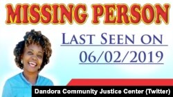 L'avis de recherche de la militante kényane Caroline Mwatha diffusé sur les réseaux sociaux le 10 février 2019.