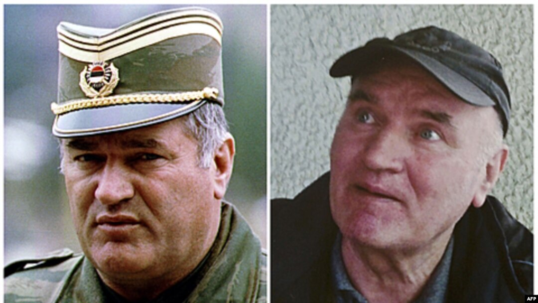 Fotografija haškog optuženika Ratka Mladića iz 1993. godine i snimak nakon hapšenja 26. maja 2011