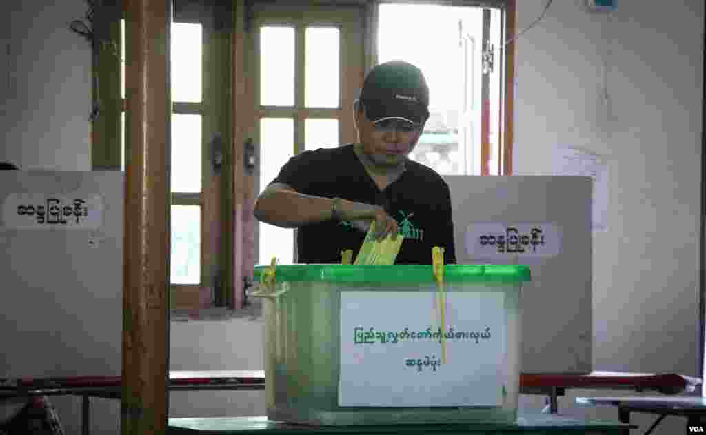 Voting began in Myanmar Saturday in by-elections