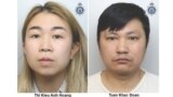 Ảnh của Thi Kieu Anh Hoang và Tuan Khac Doan trên trang web của cảnh sát Cheshire, 5/2/2025.