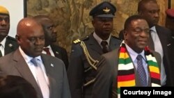 UMongameli Emmerson Mnangagwa loMongameli Mokgweetsi Masisi