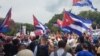 Cientos de cubanos acudieron el 26 de julio de 2021 a la Plaza Lafayette, frente a la Casa Blanca, en Washington DC, para exigir que Estados Unidos asuma un mayor compromiso para liberar a la isla del gobierno comunista.