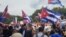 Cientos de cubanos acudieron el 26 de julio de 2021 a la Plaza Lafayette, frente a la Casa Blanca, en Washington DC, para exigir que Estados Unidos asuma un mayor compromiso para liberar a la isla del gobierno comunista.