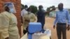 Chitungwiza Municipality Director of Health and Environmental Services Dr Kasu getting vaccinated at Seke South Clinic