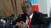 FILE - Democratic Republic of Congo's Prime Minister Augustin Matata Ponyo is seen speaking during a press conference in Kinshasa, DRC, April 19, 2012. He and his government resigned Monday as part of a controversial political deal extending the presidency of Joseph Kabila.