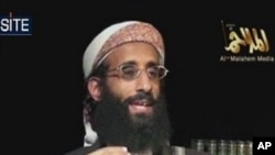 Still image from video, courtesy of the SITE, a for-profit private group tracking suspected terrorists, shows Anwar al-Awlaki from the Al-Qaeda in the Arabian Peninsula (AQAP), 22 May 2010