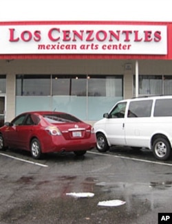 The Los Cenzontles Mexican Arts Center sits in the middle of a strip mall.